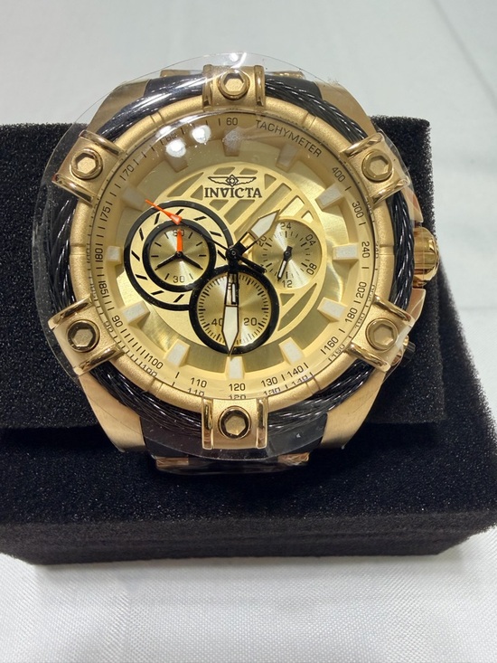 Invicta Other - Invicta Men's Gold and Black Chronograph Tachymeter Watch